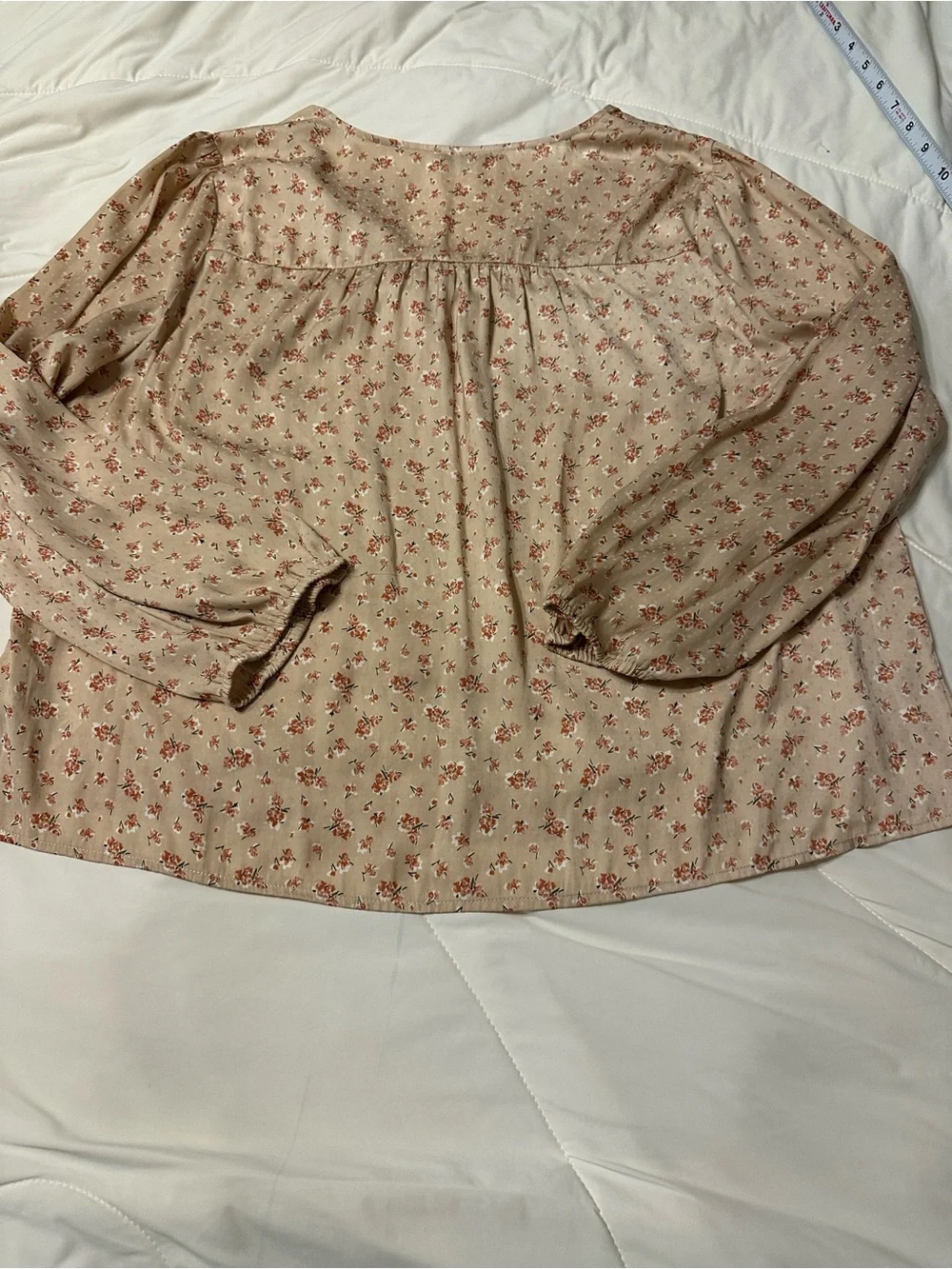 Madewell Women's Floral V-Neck Long-Sleeve Blouse - Size XXL